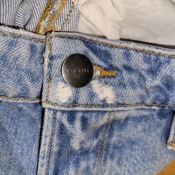 FRAME Le Grand Garçon Raw Edge Shorts Size 26 - Picture 8 of 8